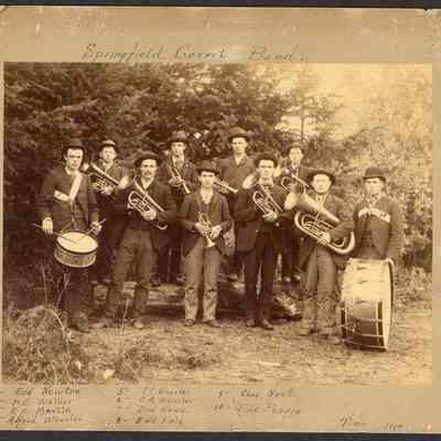 Photograph, Springfield Cornet Band, March 1890.