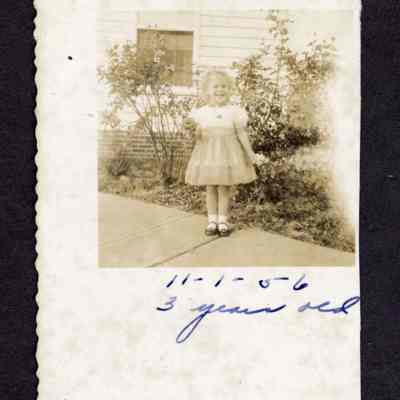 Photograph of a young girl, 1956