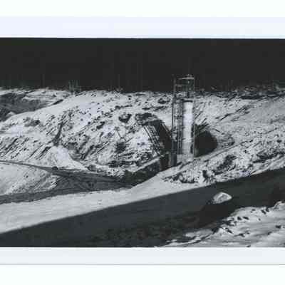 Photograph of the construction of a reservoir, Oregon, undated