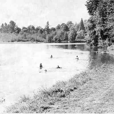 Photograph, Young People Swimming, Island Park Area.