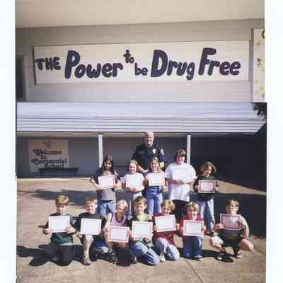 Photographs of Centennial Elementary School, Drug and Safety Education, circa 1990