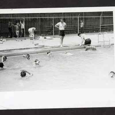 Photograph, People at Outdoor Pool, Undated