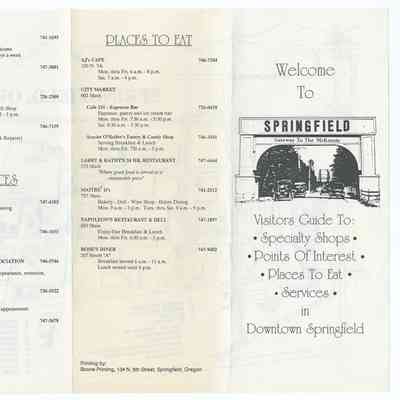 Tourist Map of Springfield, circa 1990