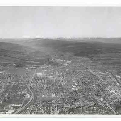 Aerial photograph of Springfield, West to East view, undated
