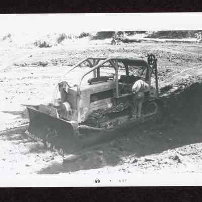 Photograph of Construction at Reservoir Water Tank Foundation (Springfield), undated