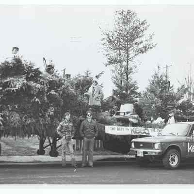 Photograph of a Christmas parade, Springfield, circa 1980.
