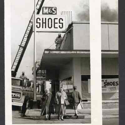 Photograph, Placing of "M&S Shoes", Undated