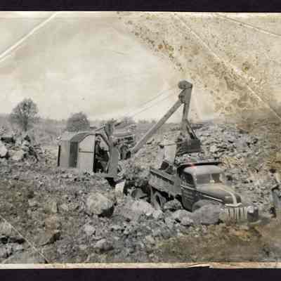 Photograph of Inter-city Equipment on Rocky Ground, undated