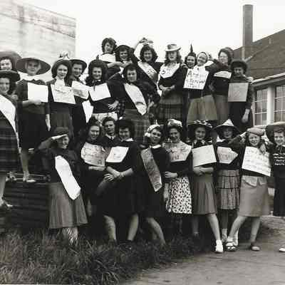 Photograph of the Pep Club, Union High School, 1940s