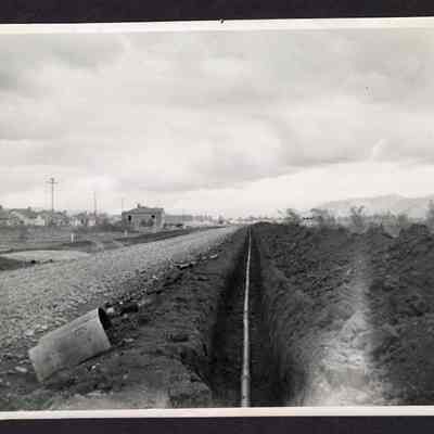 Photograph of Sewer Line Construction near Coburg Hills, undated