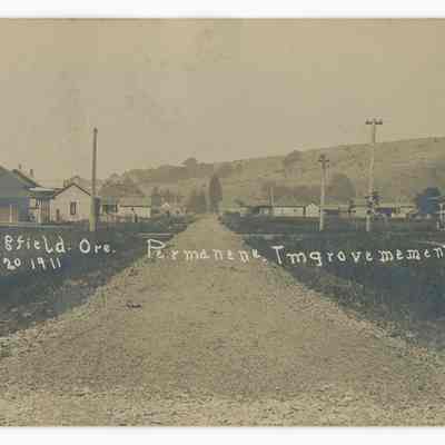 Photograph of a newly improved street, Springfield, 1911