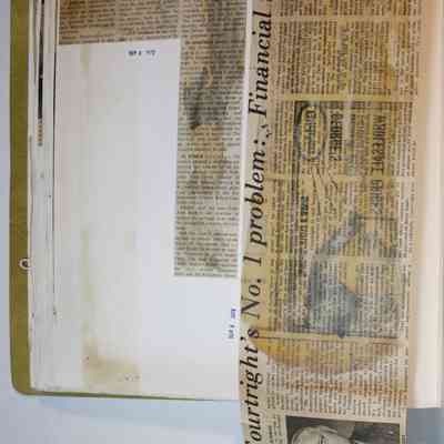 Page 208 newspaper clipping unfolded