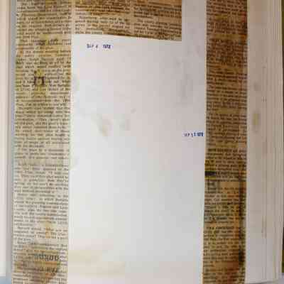 Page 209 newspaper clipping unfolded