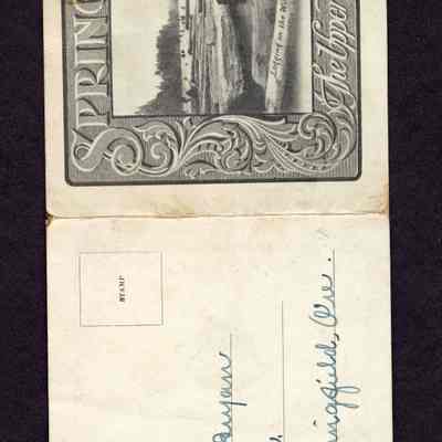 Photograph of Booklet of Springfield The Railroad and Lumber Center of The Upper Willamette Valley. Date unknown.