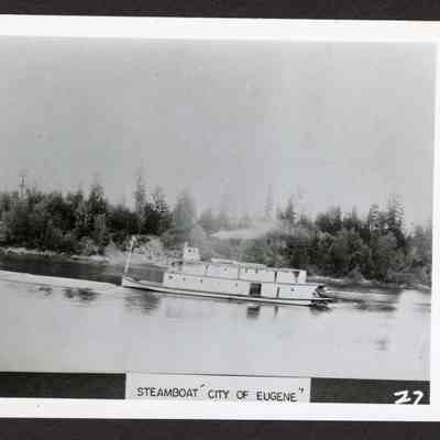 Photograph of Steamboat City of Eugene. Date unknown.