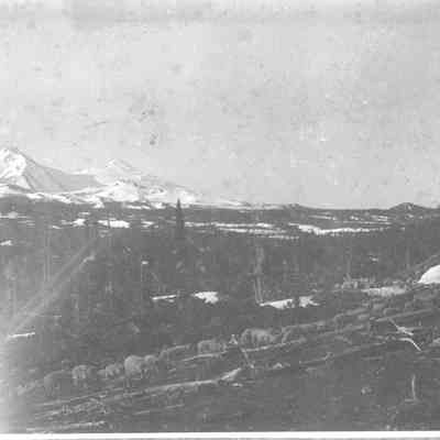 Photograph of Three Sisters mountains, Eastern Oregon