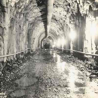 Photograph of Cougar Dam Tunnel Under Construction, 1956