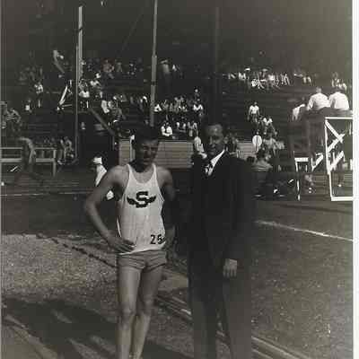 Springfield High Track Runner & Coach Kernel Buhler, 1940s.