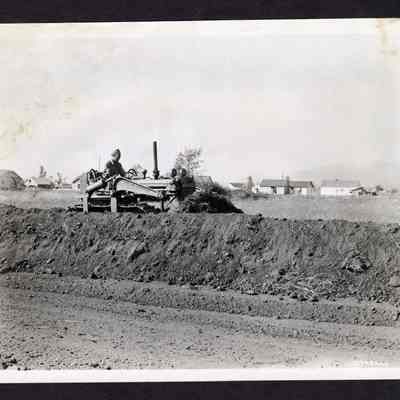 Photograph of City Worker during a Street Project, Springfield, Oregon, Circa 1950