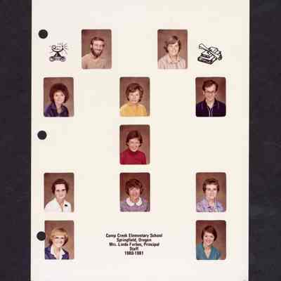 Photograph, Camp Creek Elementary, Staff, 1980-1981.