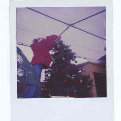 Photograph of the Springfield Greeters Float, Christmas Parade, circa 1980