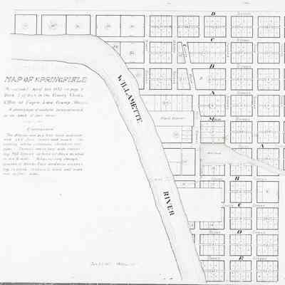 Photograph of Early Plat Map of Springfield, c. 1888