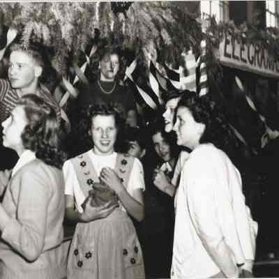 Photograph of students participating in Springfield High Carnival activities, Springfield, Oregon, circa 1940s