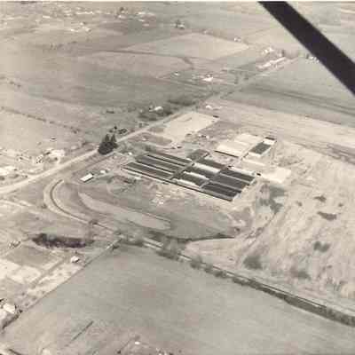 Photograph of an aerial view of Thurston High School, Springfield, Oregon, 1960