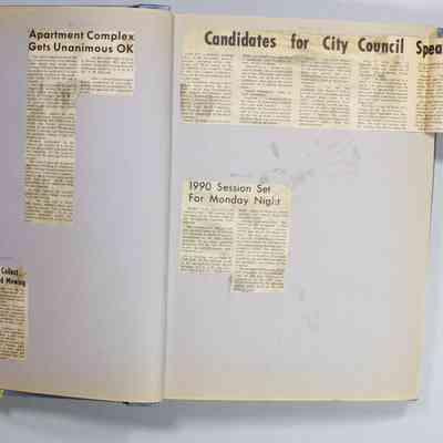 Pages 6 - 7 newspaper clipping unfolded