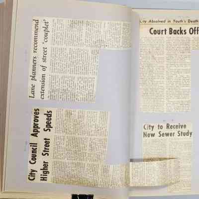 Pages 28 - 29 newspaper clipping unfolded