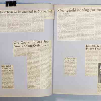 Pages 44 - 45 newspaper clipping unfolded