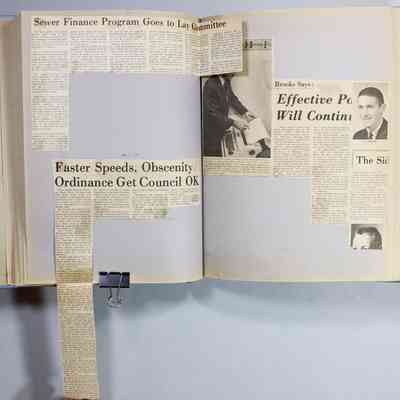 Page 64 newspaper clippings unfolded