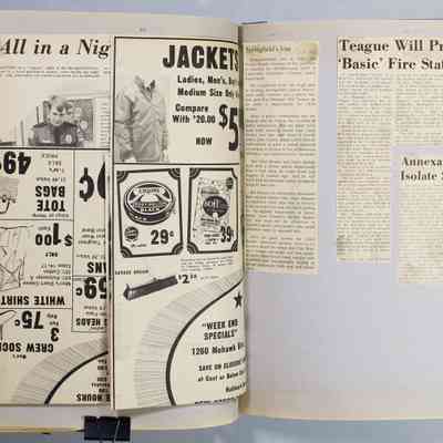 Page 67 newspaper clipping unfolded