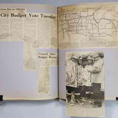 Page 91 newspaper clippings unfolded