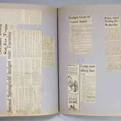 Page 108 newspaper clippings unfolded