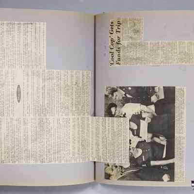 Page 116 newspaper clippings unfolded