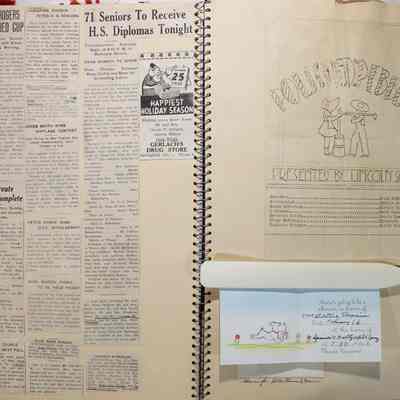 Pages 26 and 27 inside of card inside enclosed envelope shown
