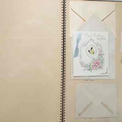 Pages 64 and 65 cover of cards inside enclosed envelope shown