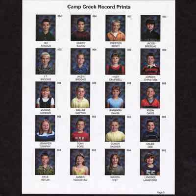 Photograph of Record Prints Grades 3-4, Camp Creek Elementary School, Undated