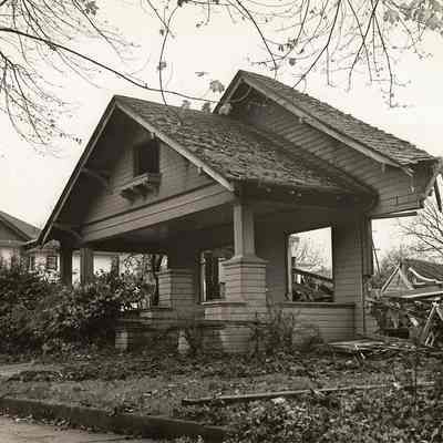 Photograph of Home Demolition, Mill Street, Springfield, Oregon, undated