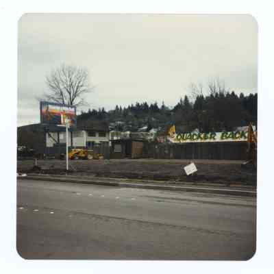 Photograph of the Springfield Train Depot and proposed relocation site, 1985