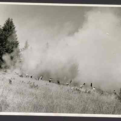 Photograph, Fire crew Dillard Road fire, Date and location unknown.