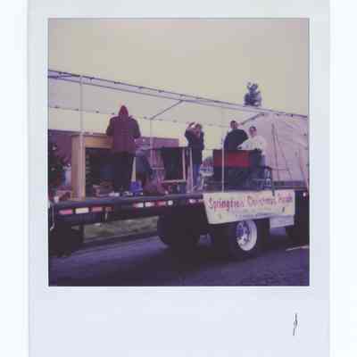 Photograph of the Springfield Greeters Float, Christmas Parade, circa 1980
