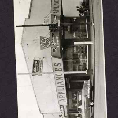 Photograph of Joe Hutchins Appliances store, undated