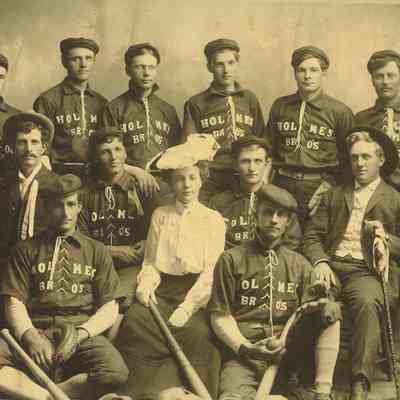 Photograph of Holmes baseball team, circa 1900