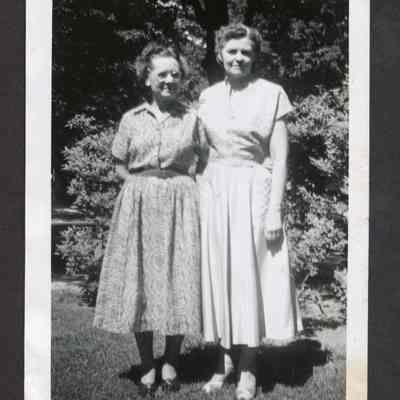 Photograph of Leona and Doris Myers, circa 1940