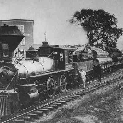 Photograph of Steam Train "Old Slow and Easy", Cottage Grove, Oregon, date unknown