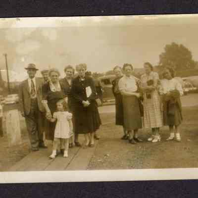 Group photograph of Myers family, circa 1940