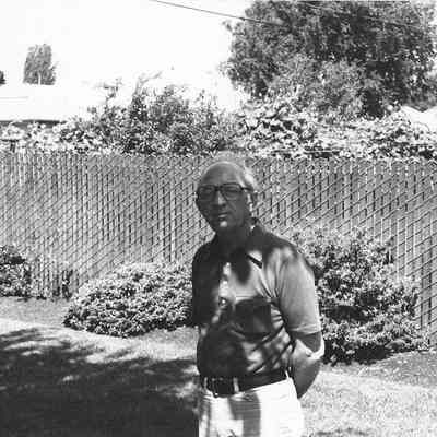 Photograph of Ralph Eckroth, Last Station Master of Southern Pacific, Springfield, OR, date unknown