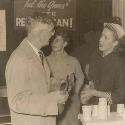 Photograph of people at a Political Gathering, Undated
